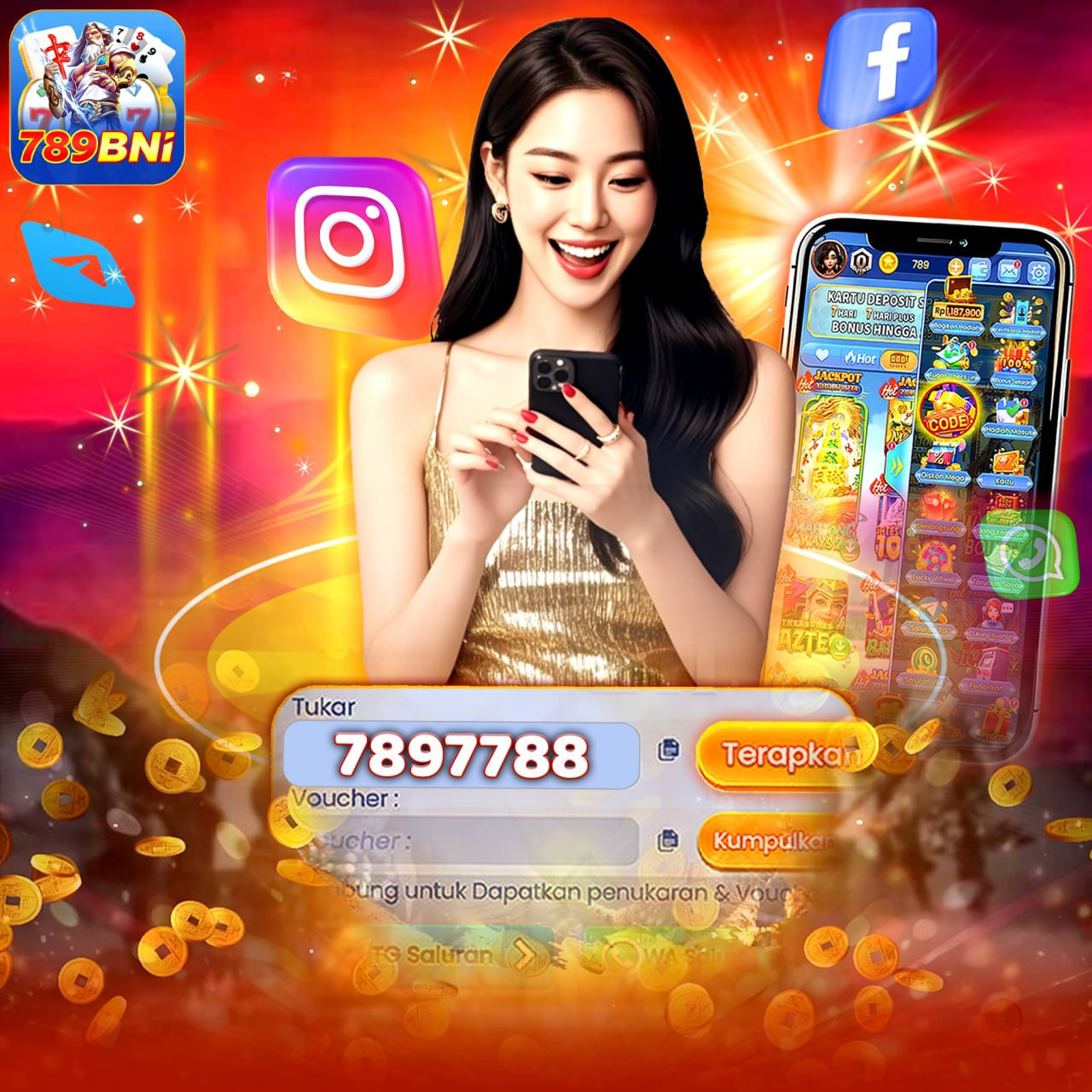 789BNI Promo deposit sekarang & raih bonus hingga 450% di apk bni789?